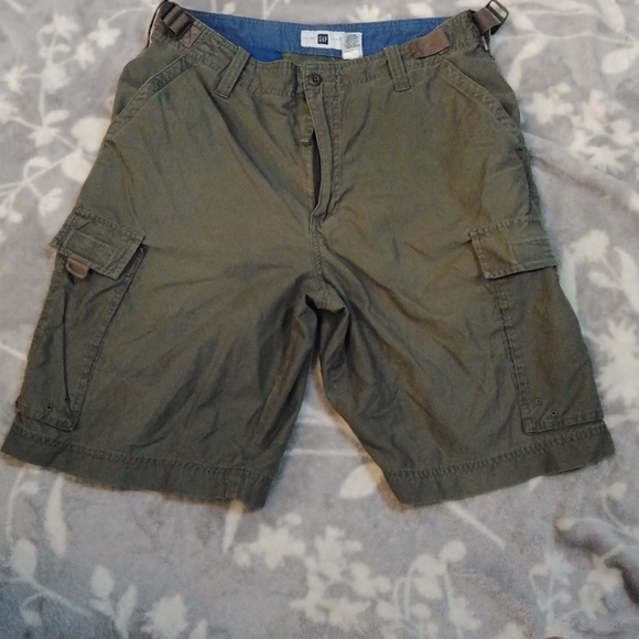 GAP Shorts Essential Gap Green Khaki Mens Cargo Shorts Sz M Poshmark